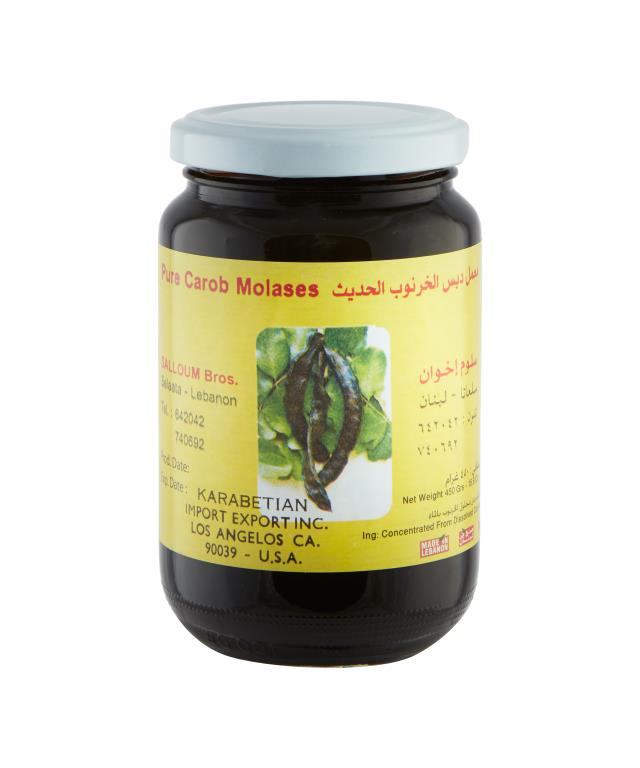 【12/Case】 Salloum Bros. Pure Carob (Caroub) Molasses 1 Pound (454g) - Mideast Grocers