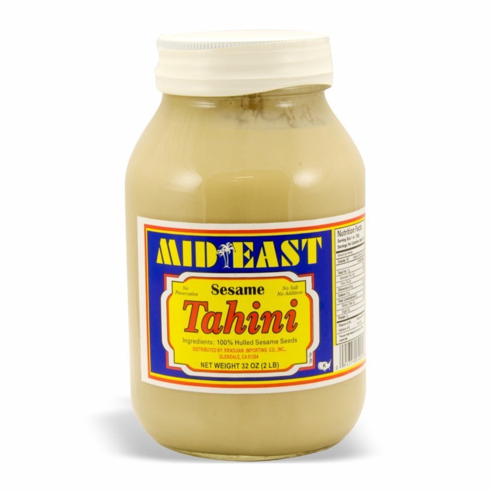 【12/CASE】Mid East Sesame Tahini Jar 2lb (32 oz) - Mideast Grocers