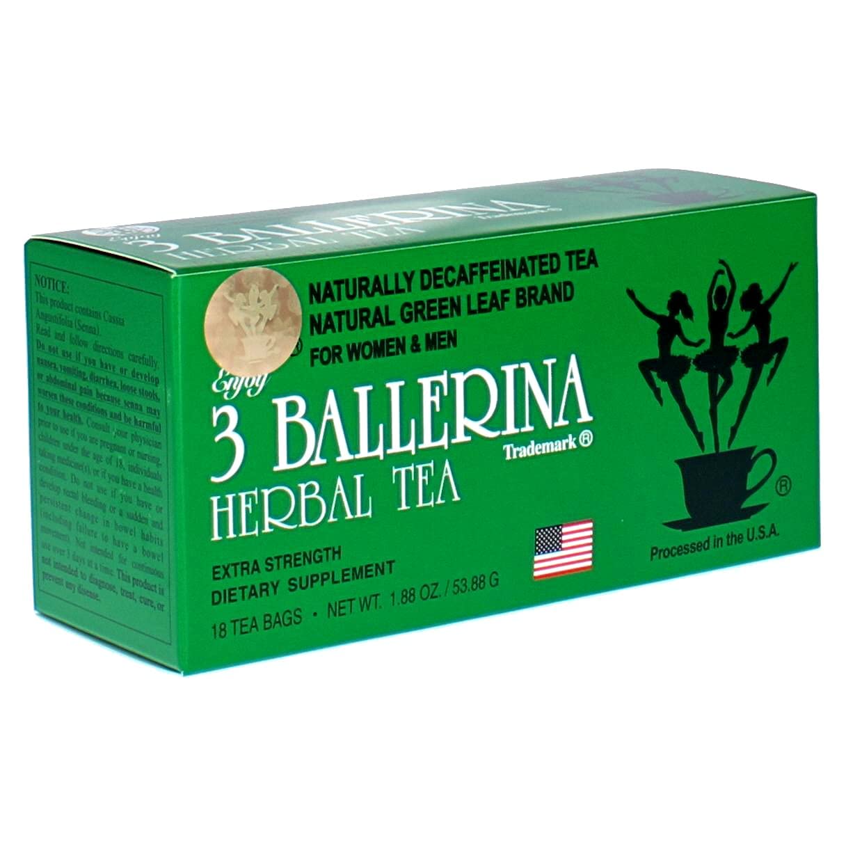 3 Ballerina Dieters Herbal Tea 12 Tea Bags - 1.27 oz / 36g - Mideast Grocers