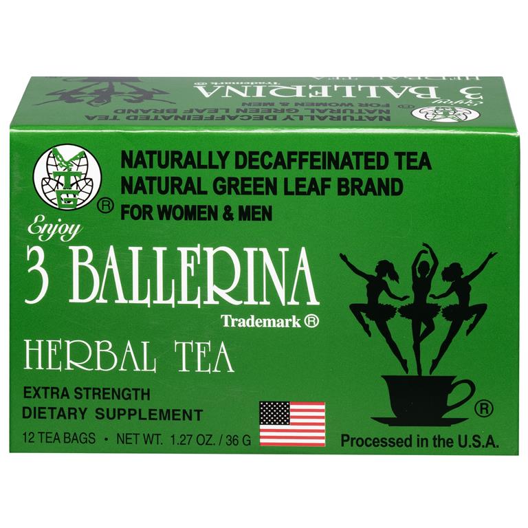 3 Ballerina Dieters Herbal Tea 12 Tea Bags - 1.27 oz / 36g - Mideast Grocers