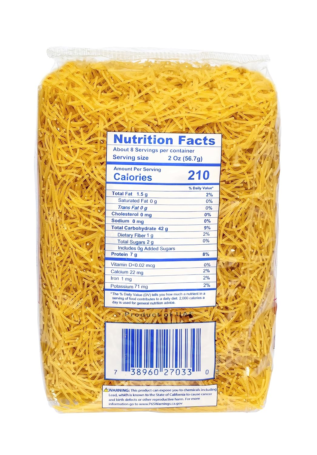 【3 PACK】Tazah Vermicelli Pasta 15.87oz (450g) - Mideast Grocers