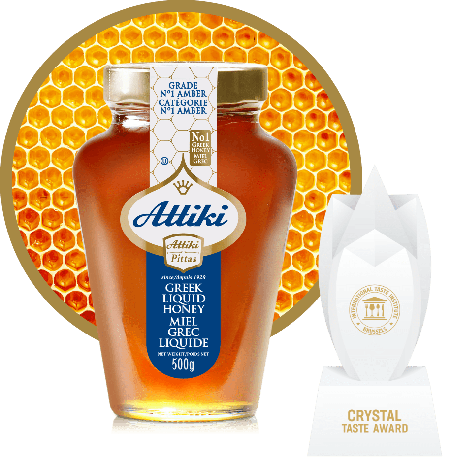 【4 PACK】ATTIKI Greek Honey – 100% Pure & Natural (1 lb) - Mideast Grocers