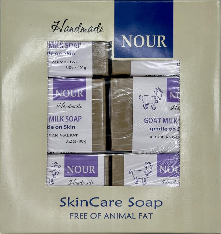 6 - Pack NOUR Goat Milk Soap 100g – Gentle, Nourishing Cleansing Bars - Mideast Grocers