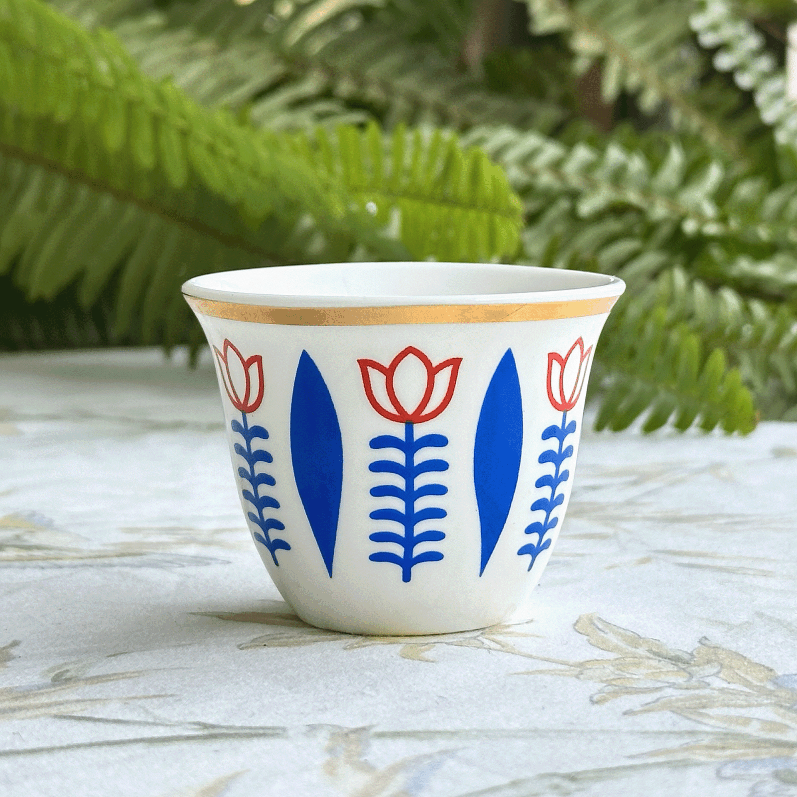 6 pcs Set - Small Traditional Coffee Cups (Finjen Shaffeh) - Mideast Grocers