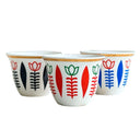 6 pcs Set - Small Traditional Coffee Cups (Finjen Shaffeh) - Mideast Grocers