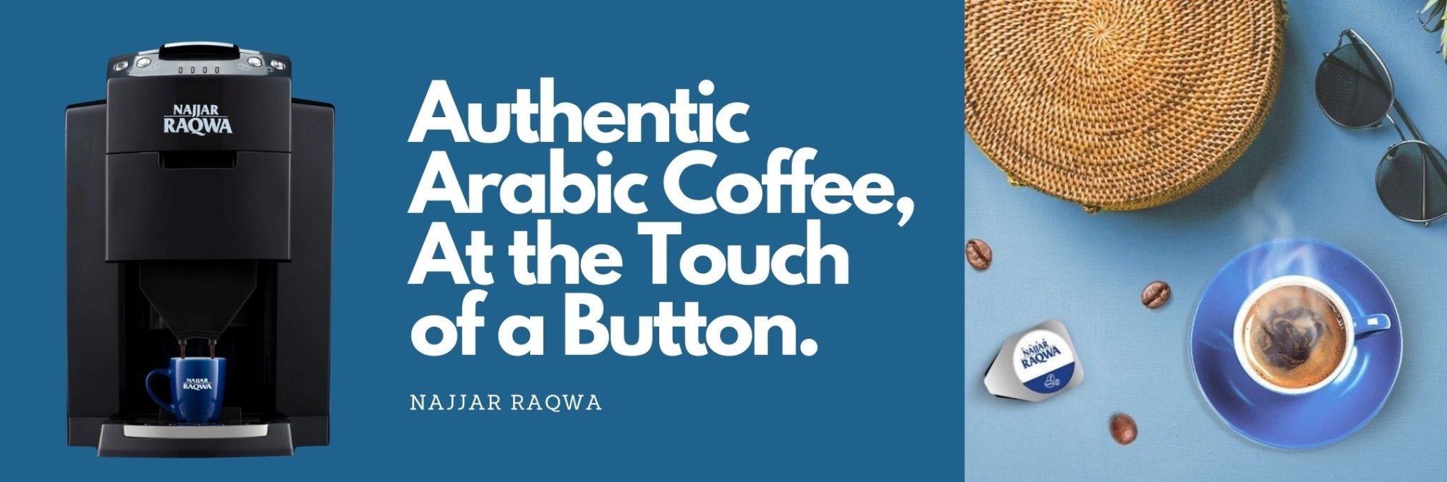 Najjar Raqwa Coffee Machine Banner