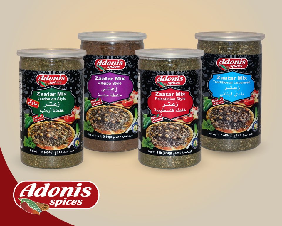 Adonis Palestinian Zaatar 16 oz Jar - Mideast Grocers