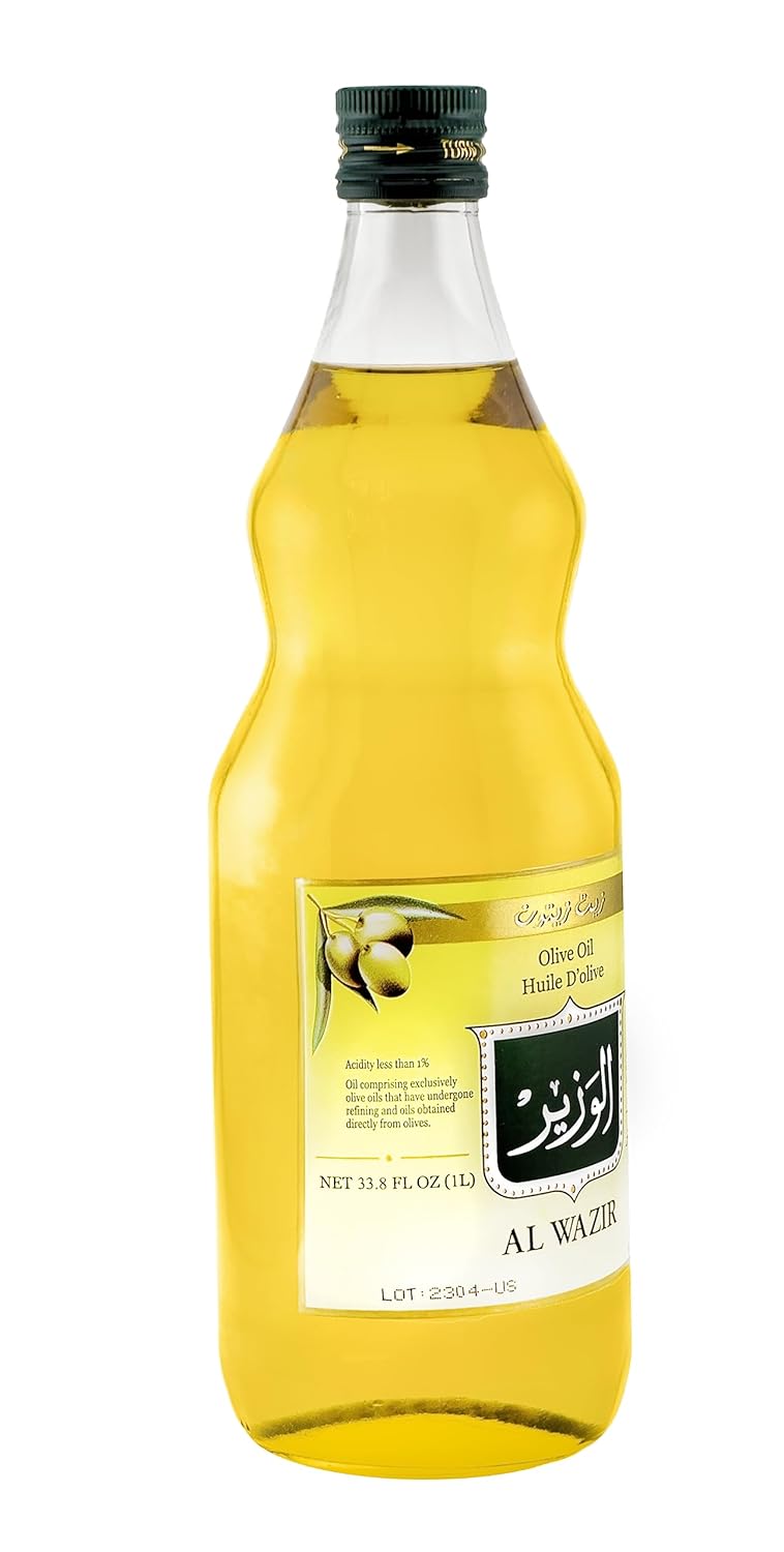 Al Wazir Pure Olive Oil 34 Fl Oz (1 Liter) - Mideast Grocers