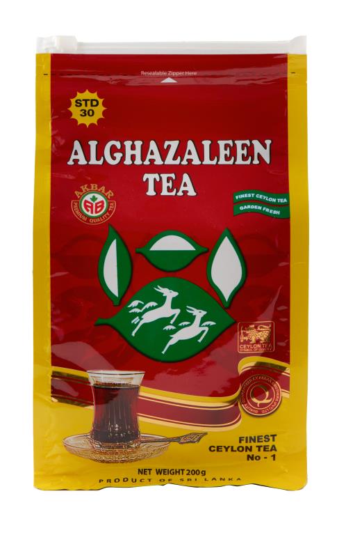 Alghazaleen 100% Pure Ceylon Loose Tea – 200g Zip Bag - Mideast Grocers