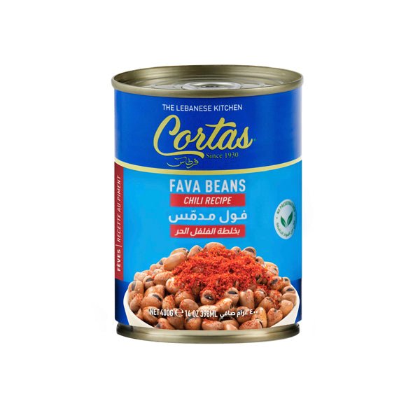 Cortas Fava Beans with Chili 14 oz - Mideast Grocers