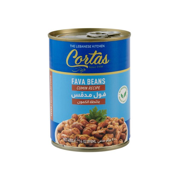Cortas Fava Beans with Cumin 14 oz - Mideast Grocers