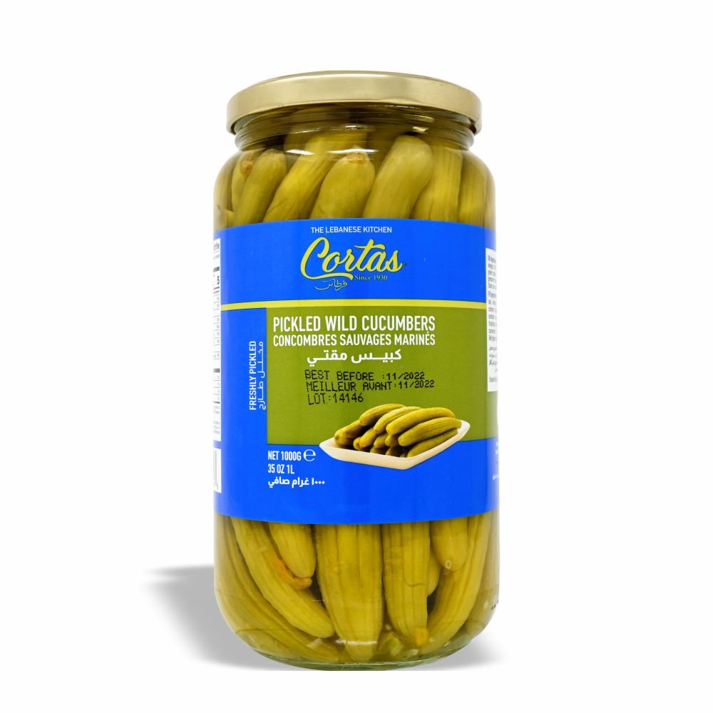 Cortas Pickled Wild Cucumbers (Mikti) 35 Oz - Mideast Grocers