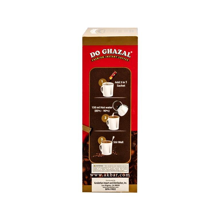 Do Ghazal 3 in 1 Premium Coffee - 20 Sachet x 20g - Mideast Grocers