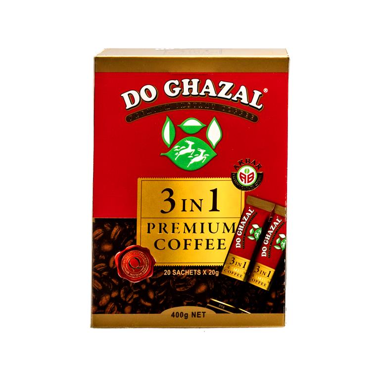 Do Ghazal 3 in 1 Premium Coffee - 20 Sachet x 20g - Mideast Grocers