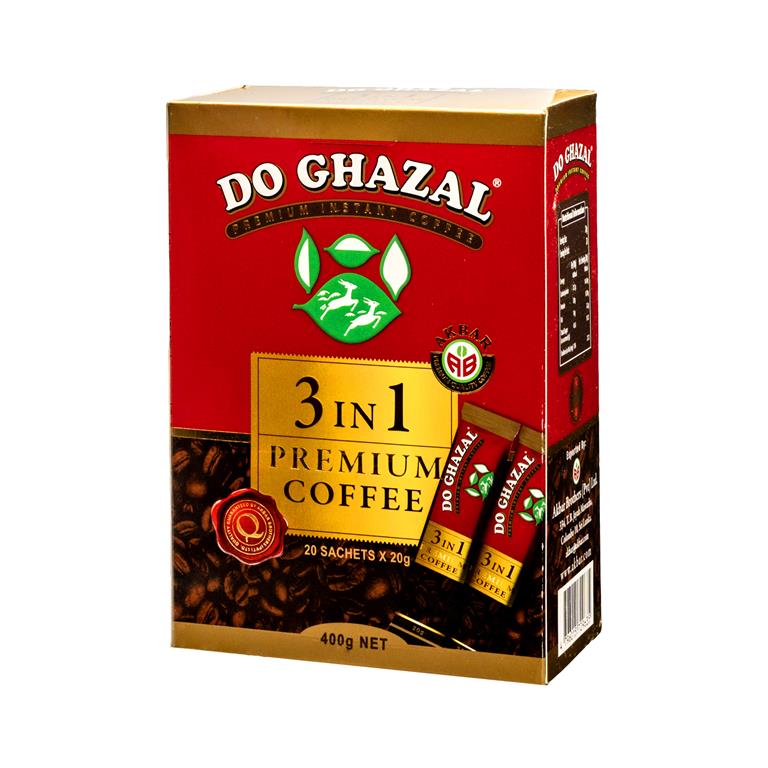 Do Ghazal 3 in 1 Premium Coffee - 20 Sachet x 20g - Mideast Grocers