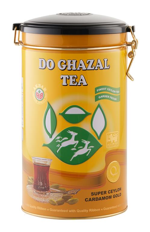 Do Ghazal Tea Super Ceylon Cardamom Gold Tin 400g - Mideast Grocers