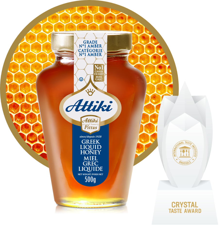 ATTIKI Greek Honey – 100% Pure & Natural (1 lb)