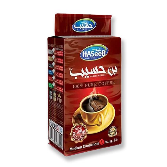 Haseeb Santo Amoro Coffee – Medium Cardamom, 500g Authentic Arabic Coffee Blend - Mideast Grocers