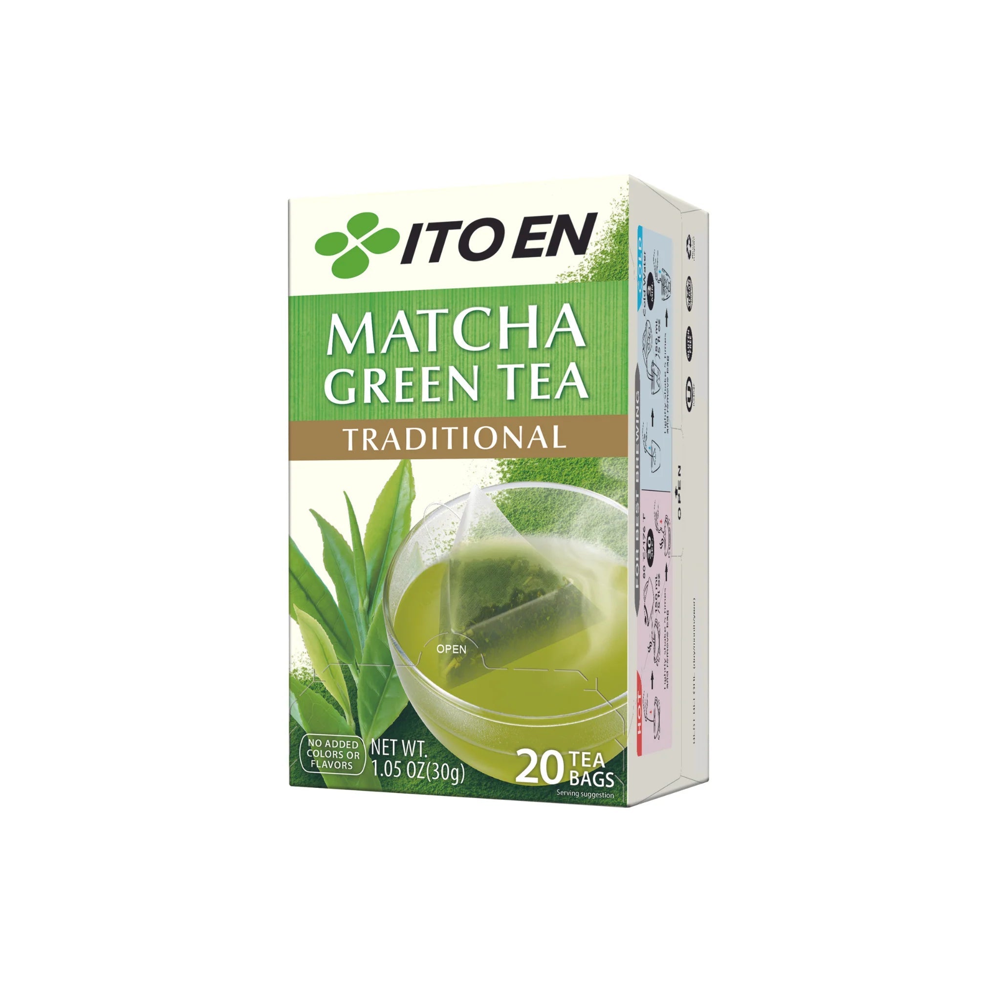 ITO EN Japanese Matcha Green Tea Traditional Tea Bags - 20 Count - Mideast Grocers