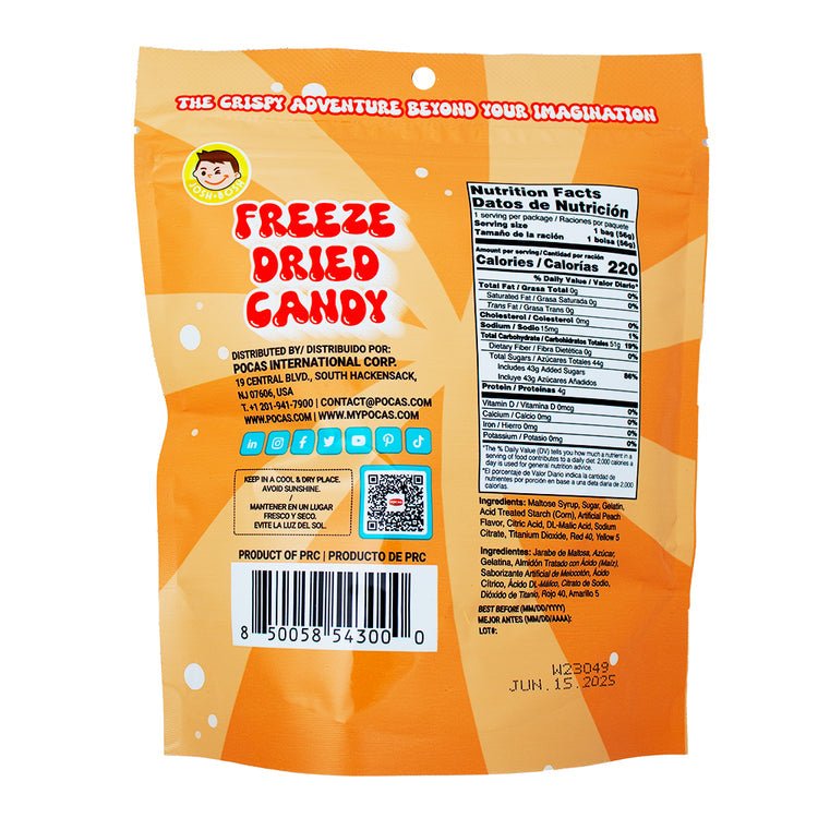 Josh Bosh Freeze Dried Candy Peach Rings 1.95 Oz - Mideast Grocers