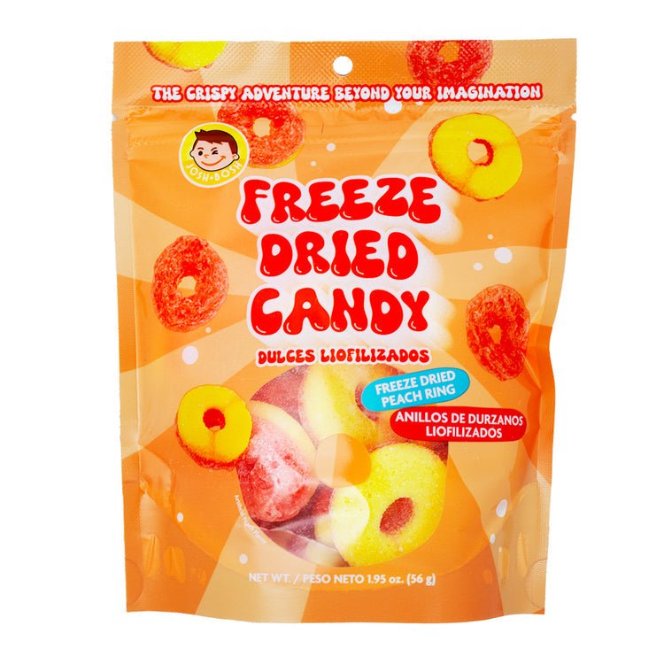 Josh Bosh Freeze Dried Candy Peach Rings 1.95 Oz - Mideast Grocers