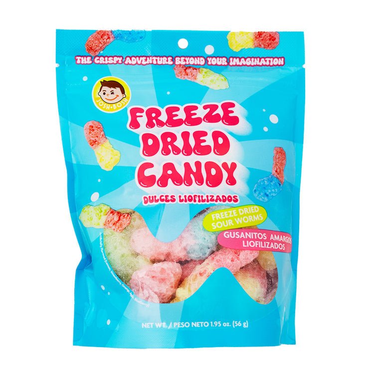 Josh Bosh Freeze Dried Candy Sour Worms 1.95 Oz - Mideast Grocers