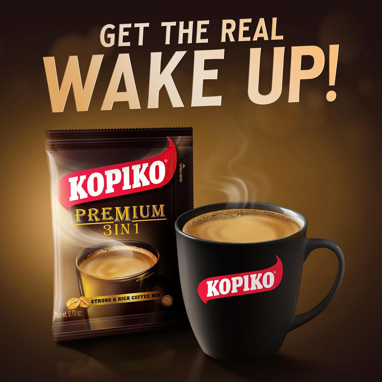 Kopiko Premium Coffee 3 - in - 1 – 21 oz (30 Sachets) Instant Coffee Mix - Mideast Grocers