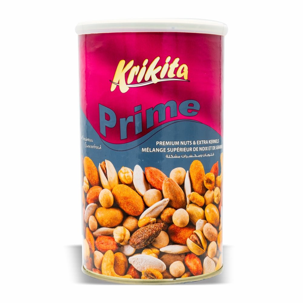 Krikita Prime Mix - Premium Nuts and Extra Kernels 16 Oz (454g) Tin - Mideast Grocers