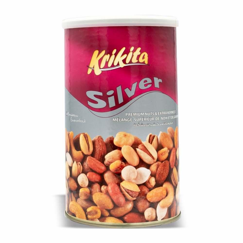 Krikita Silver Mix - Premium Nuts and Extra Kernels 16 Oz (454g) Tin - Mideast Grocers