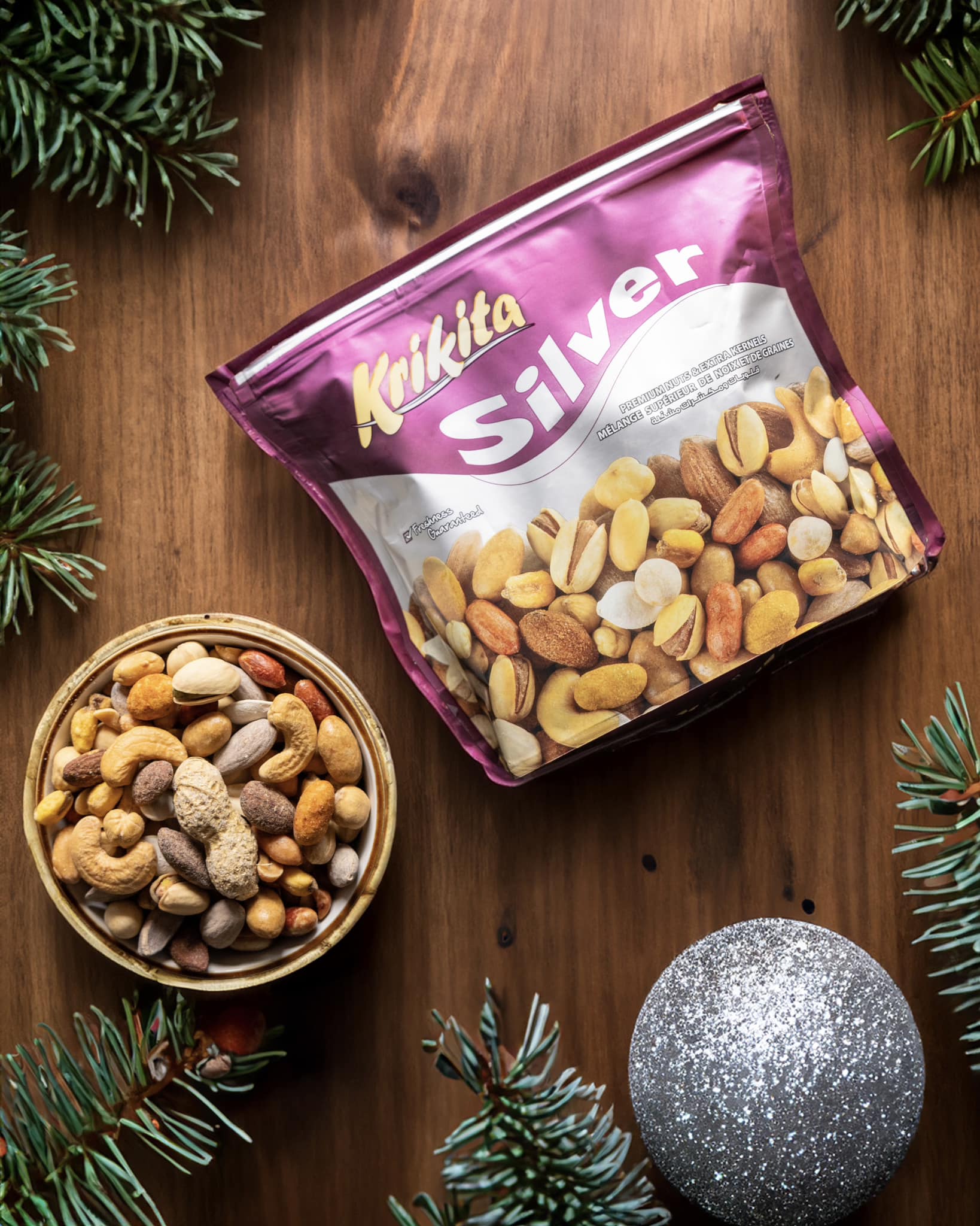 Krikita Silver Mix - Premium Nuts and Extra Kernels 300g Zip Bag - Mideast Grocers