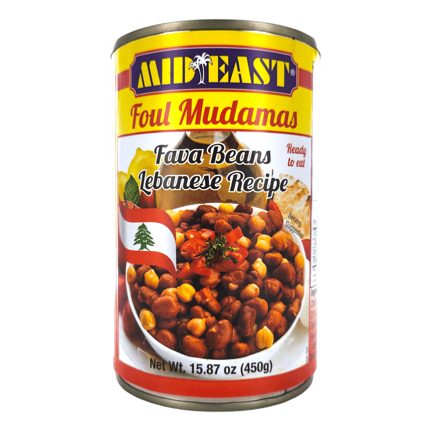 Mid East Fava Beans Lebanese Recipe (Foul Mudamas) 15.87 oz (450g) - Mideast Grocers