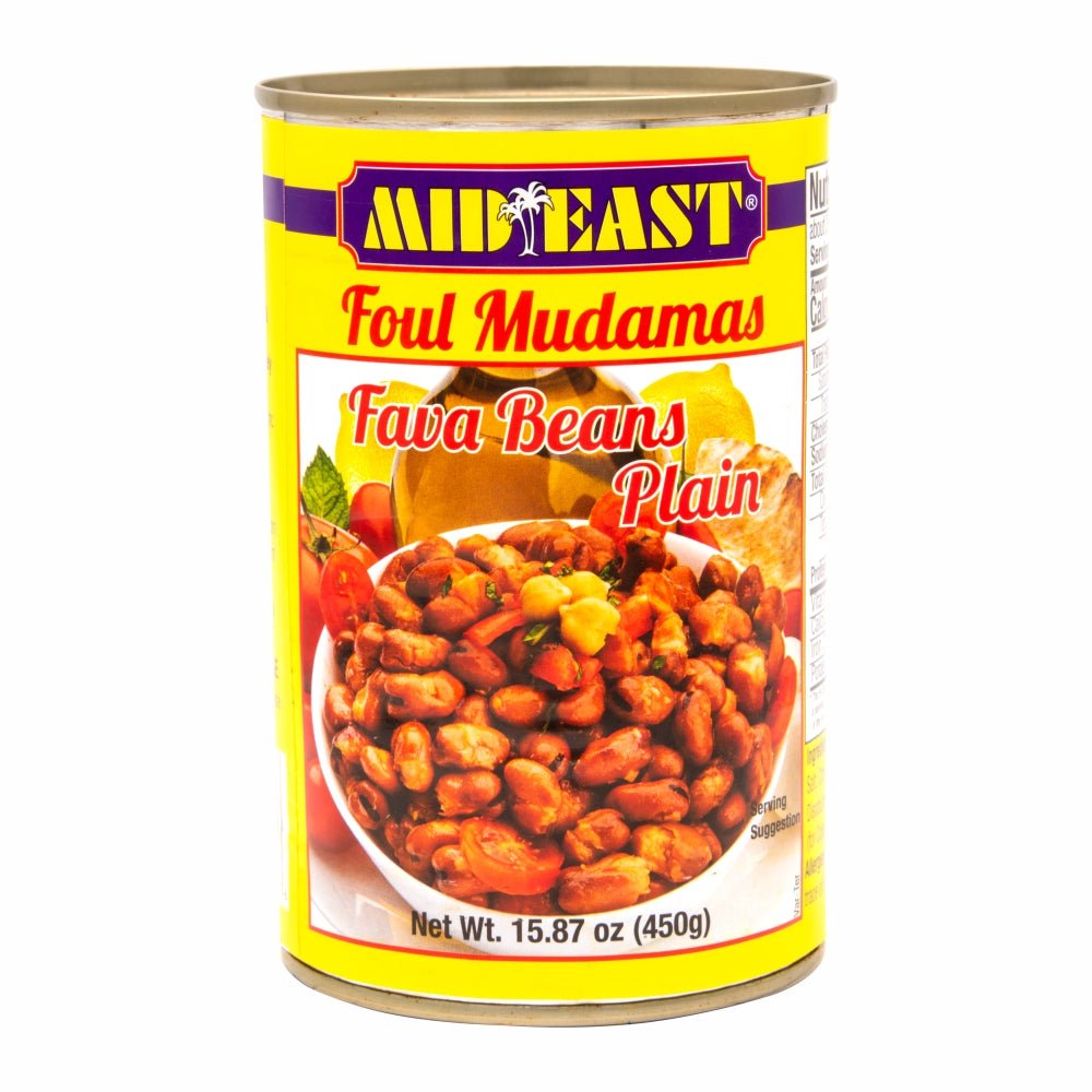 Mid East Fava Beans Plain (Foul Mudamas) 15.87 oz (450g) - Mideast Grocers