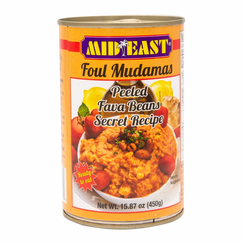 Mid East Peeled Fava Beans (Foul Mudamas) 15.87 oz (450g) - Mideast Grocers