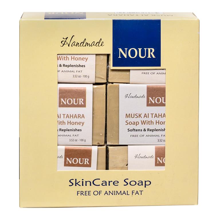 Musk El Tahara Soap with Honey 100g – Luxurious, Nourishing Cleansing Bars (6 - Pack) - Mideast Grocers