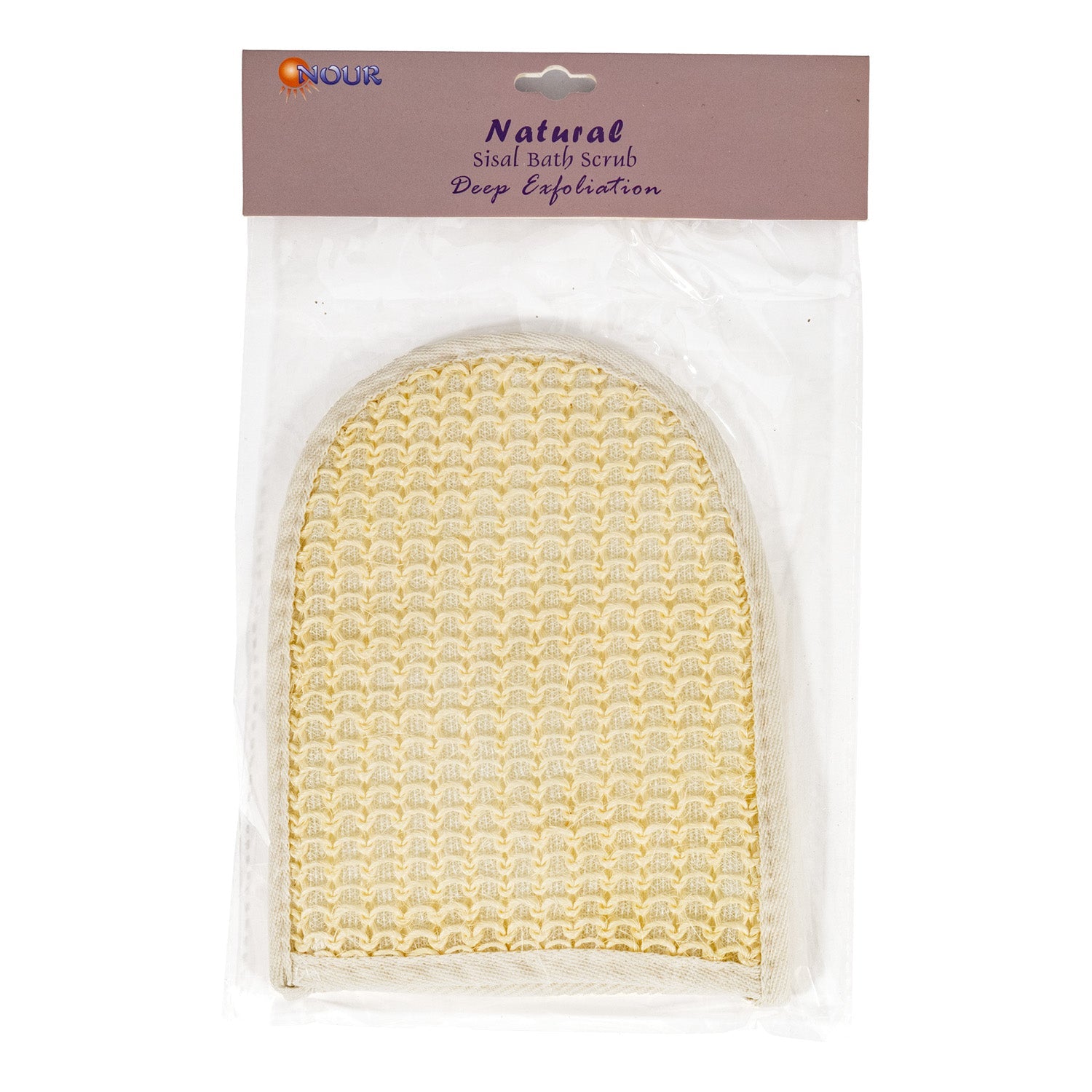 NOUR Sisal Bath Scrubber Glove - Natural Exfoliation for Soft, Smooth Skin - Mideast Grocers