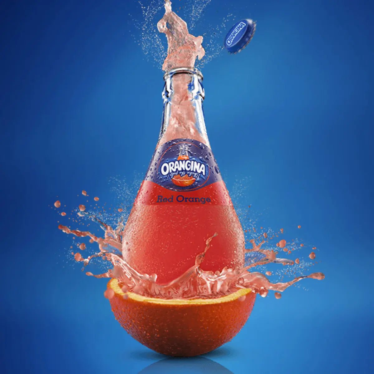 Orangina Rouge Carbonated Rec Orange Drink Glass Bottle 250ml - Mideast Grocers