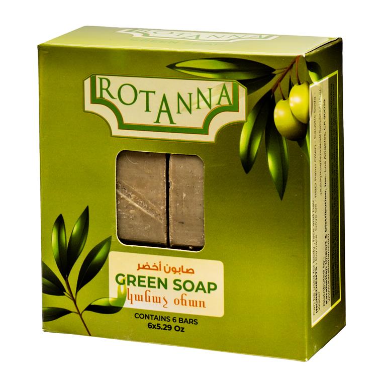 Rotanna Green Soap in Box 5.29 Oz (6 Pack) - Mideast Grocers