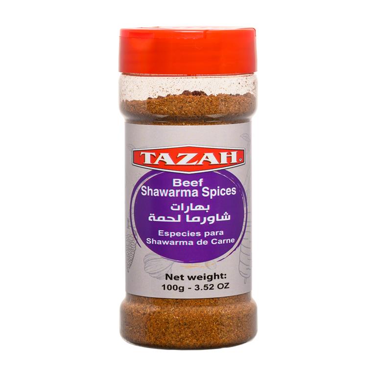 Tazah Beef Shawarma Spice (Especies Para Shawarma de Carne) - 3.52 oz (100g) - Mideast Grocers