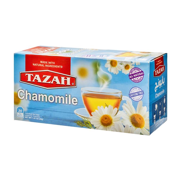 Tazah Chamomile Herbal Tea Bags 40g (20 x 2g Bags) - Mideast Grocers