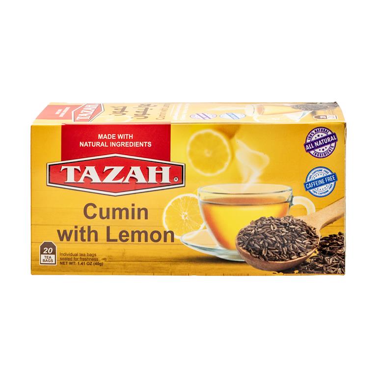 Tazah Cumin with Lemon Herbal Tea Bags 40g (20 x 2g Bags) - Mideast Grocers