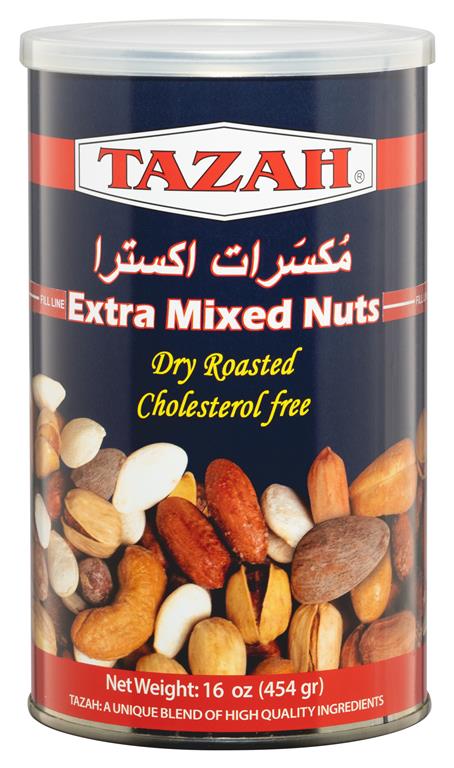 Tazah Extra Mixed Nuts Tin 1 lbs. (454g) - Mideast Grocers