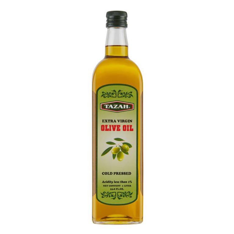 Tazah Extra Virgin Lebanese Olive Oil (Cold Pressed) 1 L. - Mideast Grocers