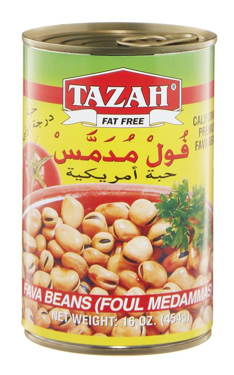 Tazah Fava Beans (Foul Mudammas) 16 oz (454g) - Mideast Grocers