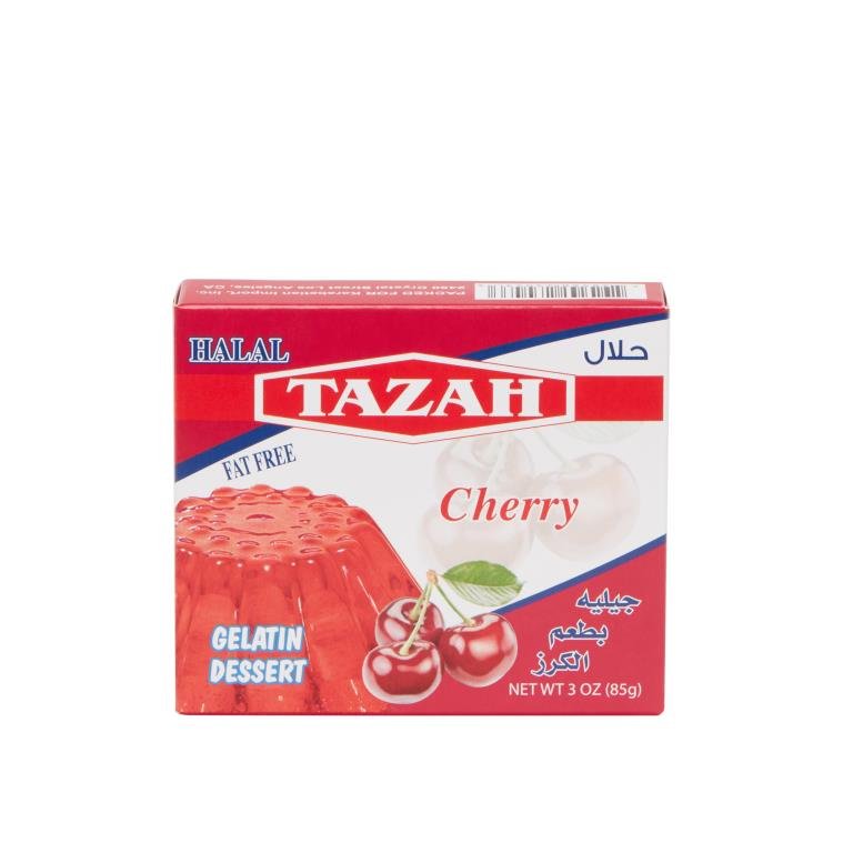 Tazah Halal Cherry Gelatin – 3 oz Delicious & Certified Halal Dessert - Mideast Grocers