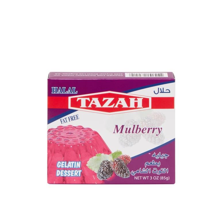 Tazah Halal Mulberry Gelatin – 3 oz Delicious & Certified Halal Dessert - Mideast Grocers