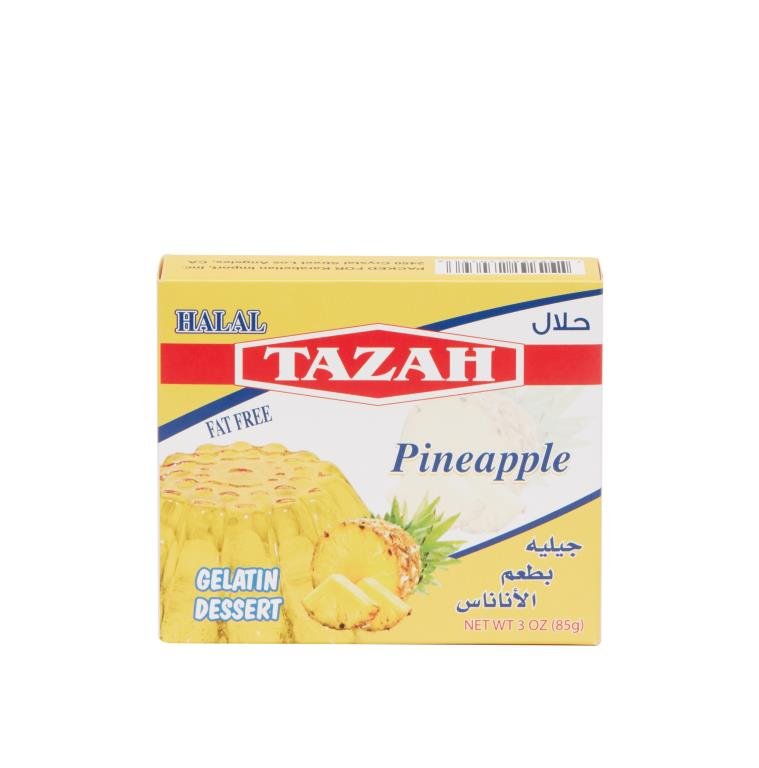 Tazah Halal Pineapple Gelatin – 3 oz Delicious & Certified Halal Dessert - Mideast Grocers