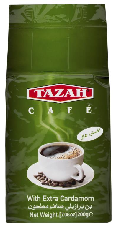 Tazah Lebanese Coffee with Cardamom 7 oz (200g) – Aromatic Middle Eastern Blend - Mideast Grocers