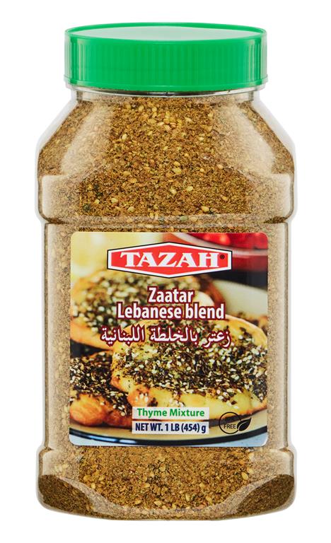 Tazah Lebanese Zaatar Jar 1lb / 454g - Mideast Grocers