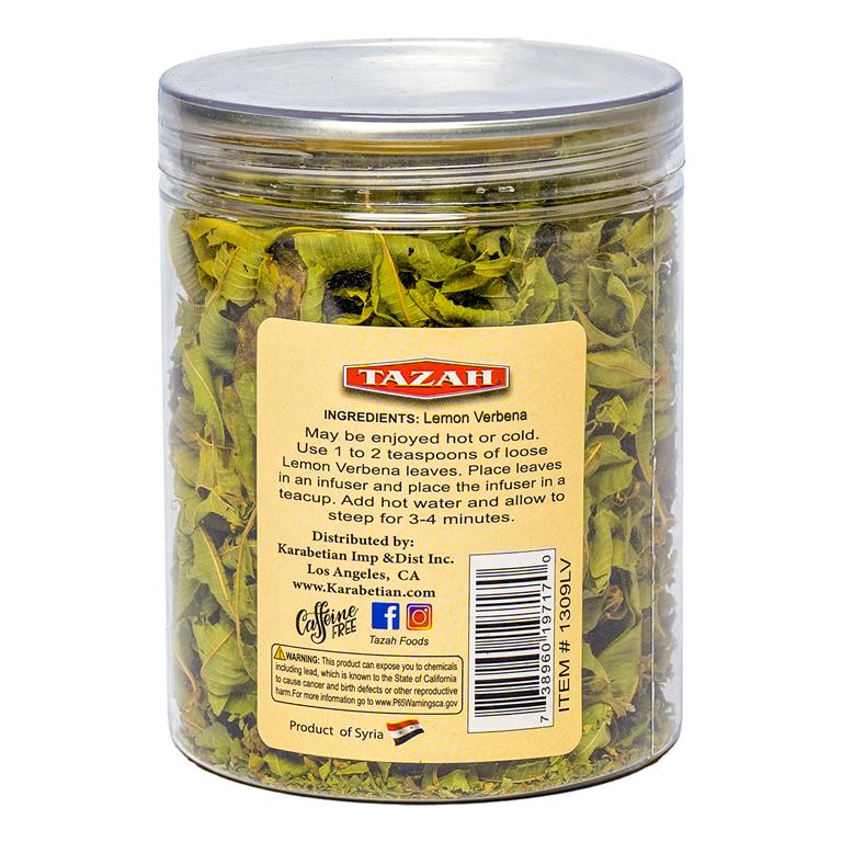 Tazah Lemon Verbena 0.7 oz – Aromatic Herbal Tea & Culinary Delight - Mideast Grocers