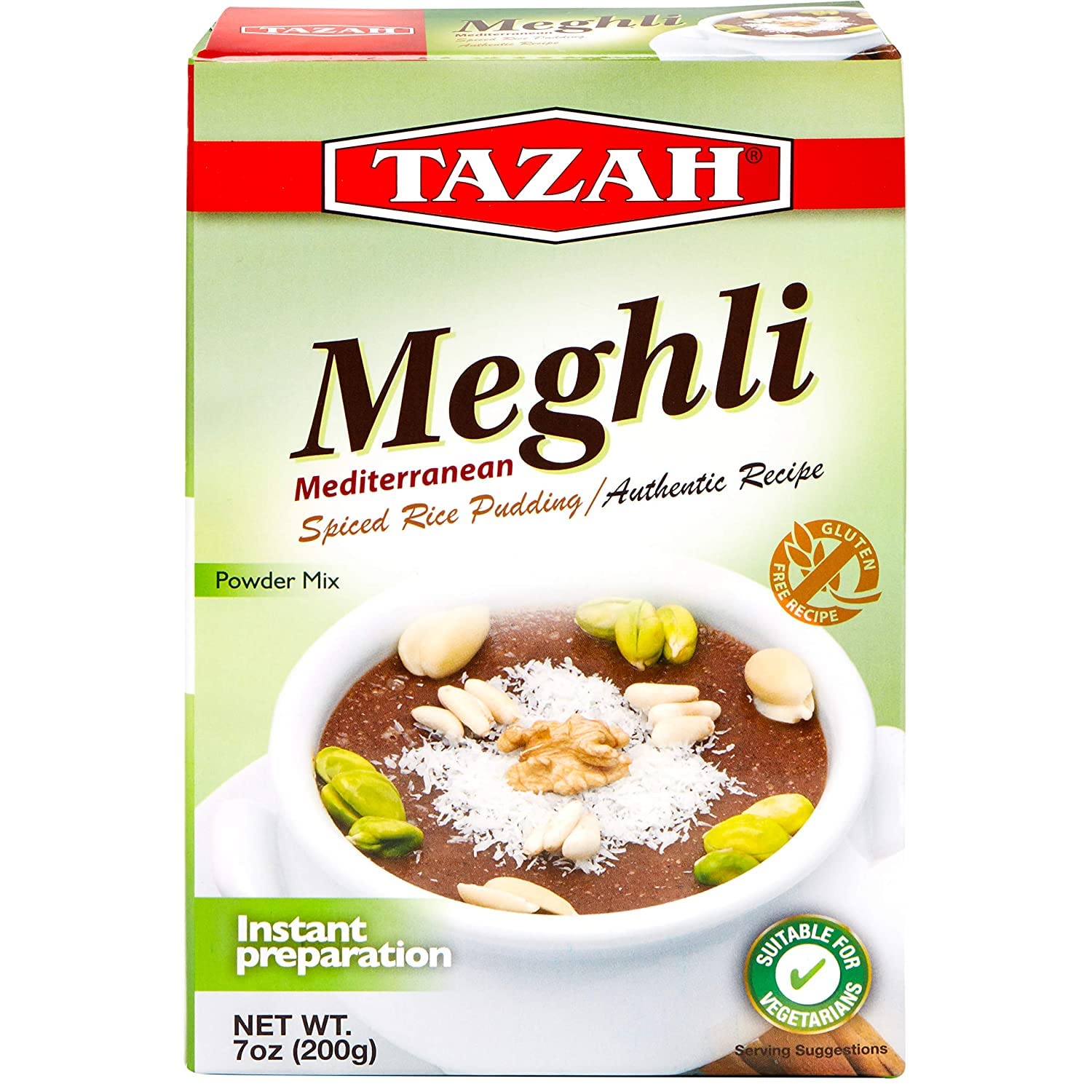 Tazah Meghli Mix, 3 - Pack (7 oz/200g Each) – Authentic Mediterranean Spiced Rice Pudding Blend, Easy to Prepare - Mideast Grocers